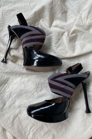 MARNI patent leather platform pumps