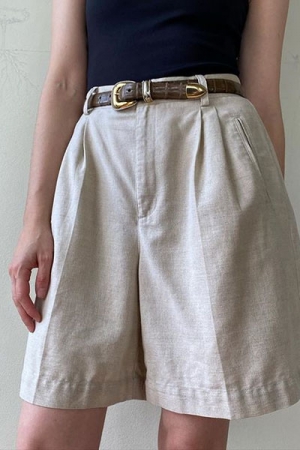 Vintage Liz Claiborne linen cotton blend trouser shorts